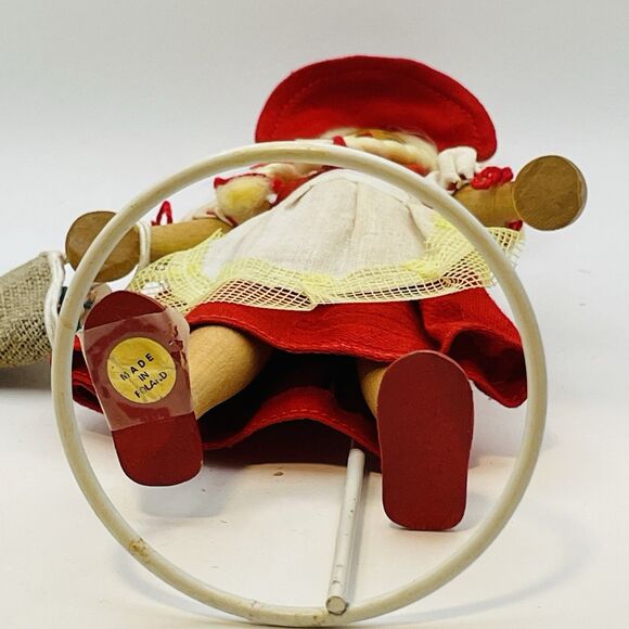 Vintage Made In Poland Wooden Jointed Doll - Long Blonde Pony - Picture 8 of 9